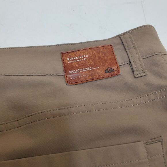 Quiksilver Dry flight Amphibian Shorts Water Repellent Men's Size 38 Brown - Picture 4 of 16